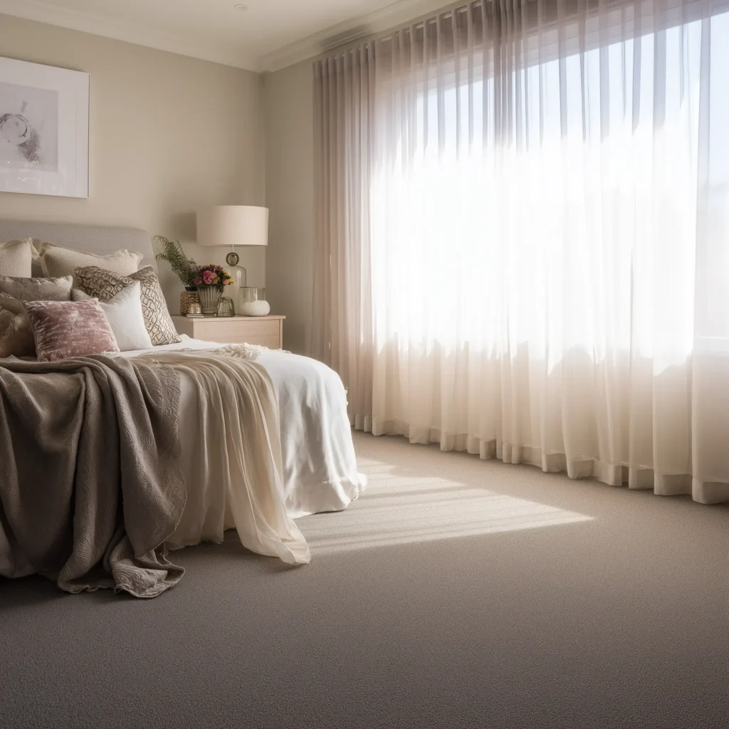Carpet flooring in bedroom